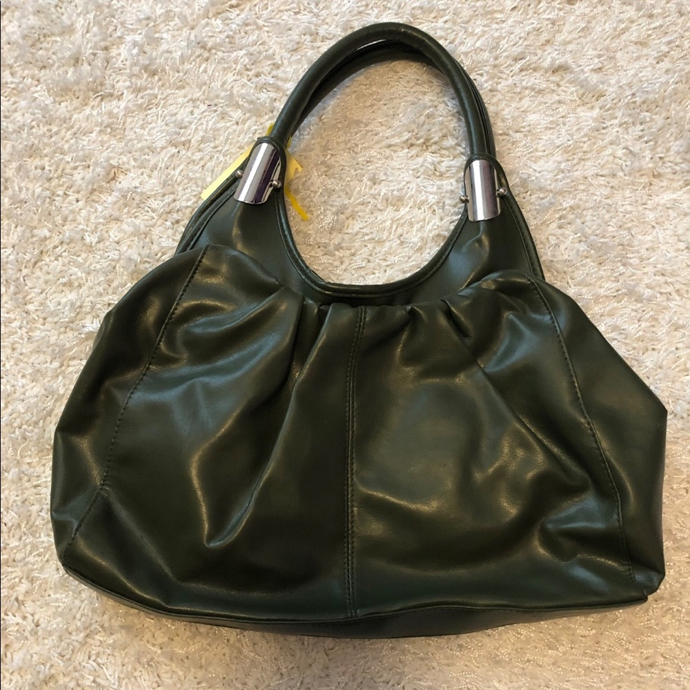 Green glam hobo bag